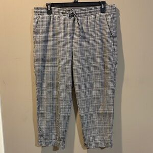 Terra & Sky Plaid Cropped Slacks
